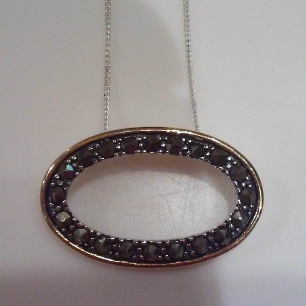 Sterling Silver Marcasite Necklace